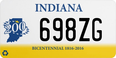 IN license plate 698ZG