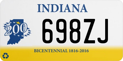 IN license plate 698ZJ