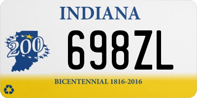 IN license plate 698ZL