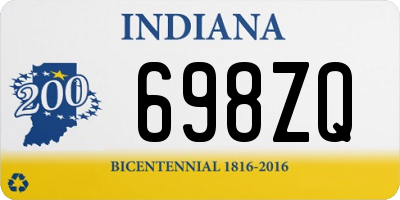 IN license plate 698ZQ