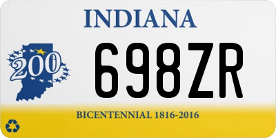 IN license plate 698ZR