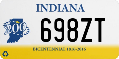 IN license plate 698ZT