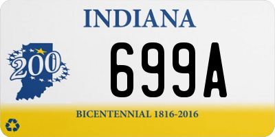 IN license plate 699A