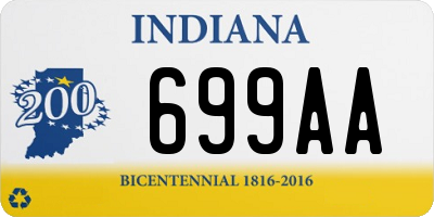 IN license plate 699AA