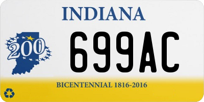 IN license plate 699AC
