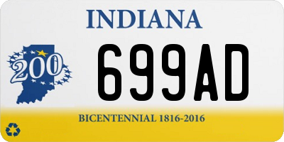 IN license plate 699AD