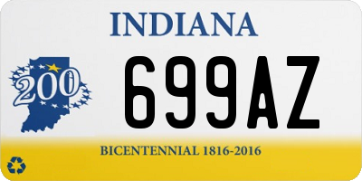 IN license plate 699AZ