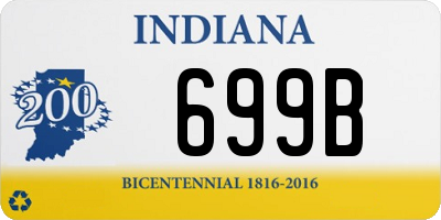 IN license plate 699B