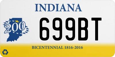 IN license plate 699BT