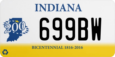 IN license plate 699BW