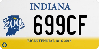 IN license plate 699CF