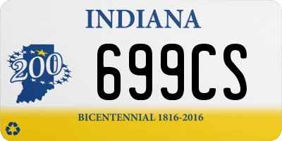 IN license plate 699CS