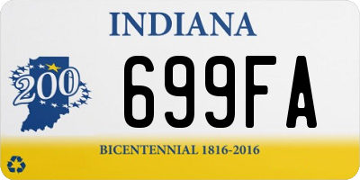 IN license plate 699FA