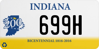 IN license plate 699H