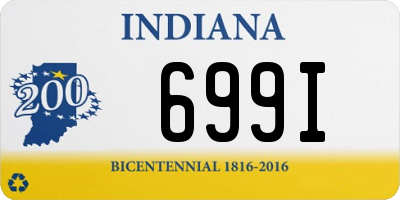 IN license plate 699I