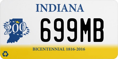 IN license plate 699MB