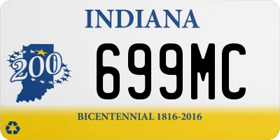 IN license plate 699MC