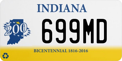 IN license plate 699MD