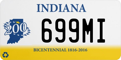 IN license plate 699MI