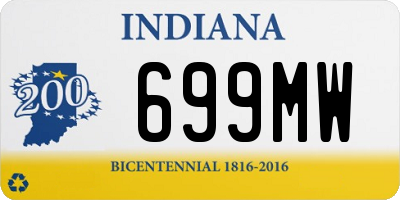 IN license plate 699MW