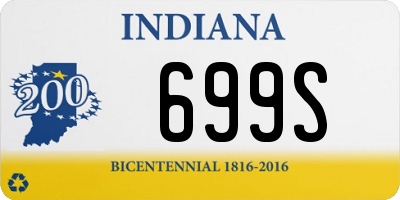 IN license plate 699S