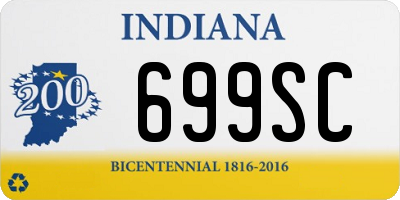 IN license plate 699SC