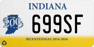 IN license plate 699SF