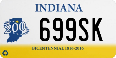 IN license plate 699SK