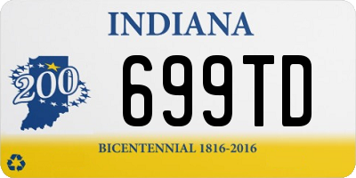 IN license plate 699TD