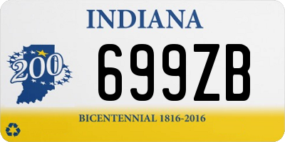 IN license plate 699ZB