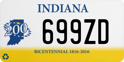 IN license plate 699ZD