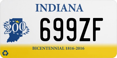 IN license plate 699ZF