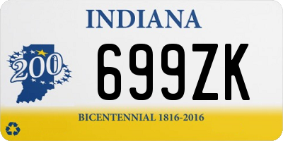 IN license plate 699ZK