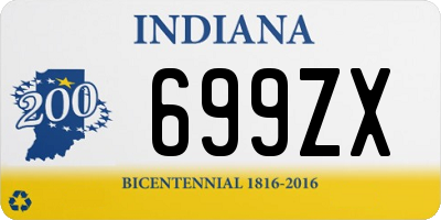 IN license plate 699ZX