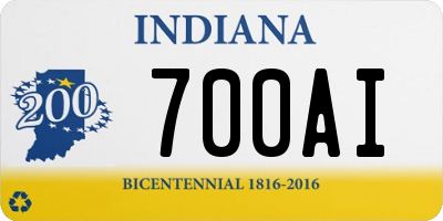 IN license plate 700AI