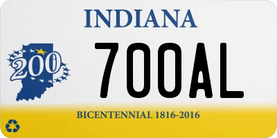 IN license plate 700AL