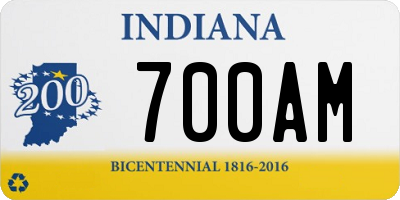 IN license plate 700AM