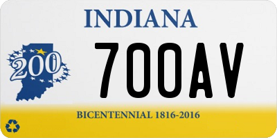 IN license plate 700AV