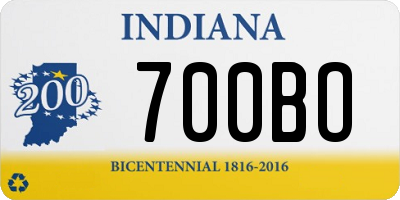 IN license plate 700BO