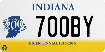 IN license plate 700BY