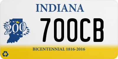 IN license plate 700CB