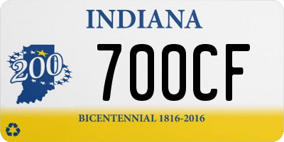 IN license plate 700CF