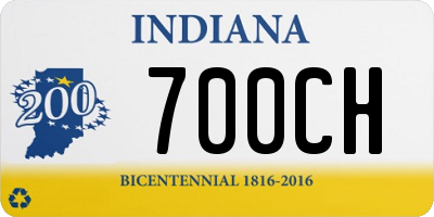 IN license plate 700CH