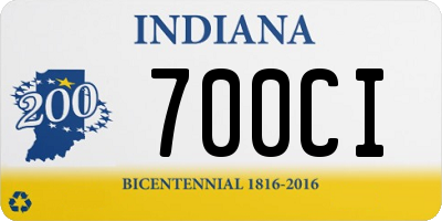 IN license plate 700CI