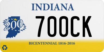 IN license plate 700CK