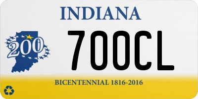 IN license plate 700CL