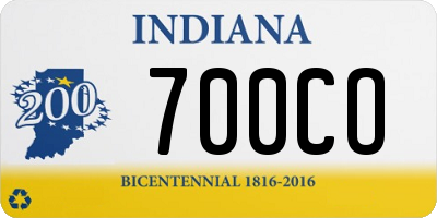 IN license plate 700CO