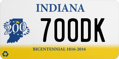 IN license plate 700DK