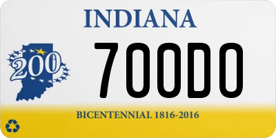 IN license plate 700DO