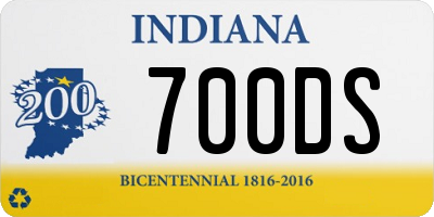 IN license plate 700DS